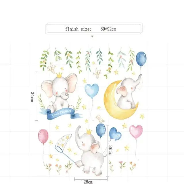 Happy Elephant Wall Stickers Easy do Wall do