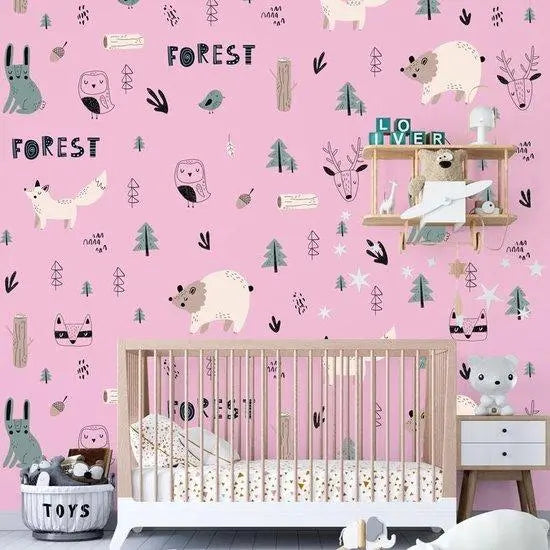 Adorable Forest Friends Wallpaper Easy do Wall do