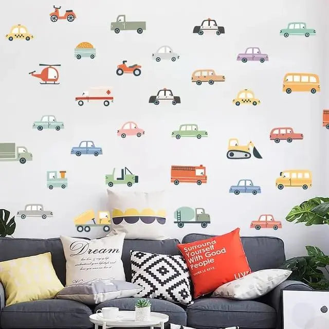 Playful Vehicles Wall Stickers - Easy do Wall do