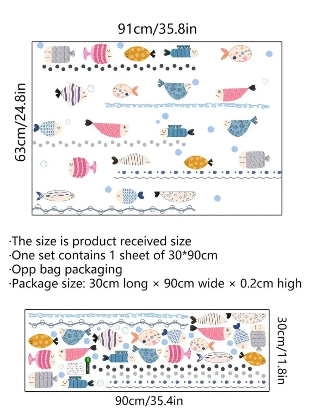 Underwater Fish Frenzy Wall Sticker Set Easy do Wall do