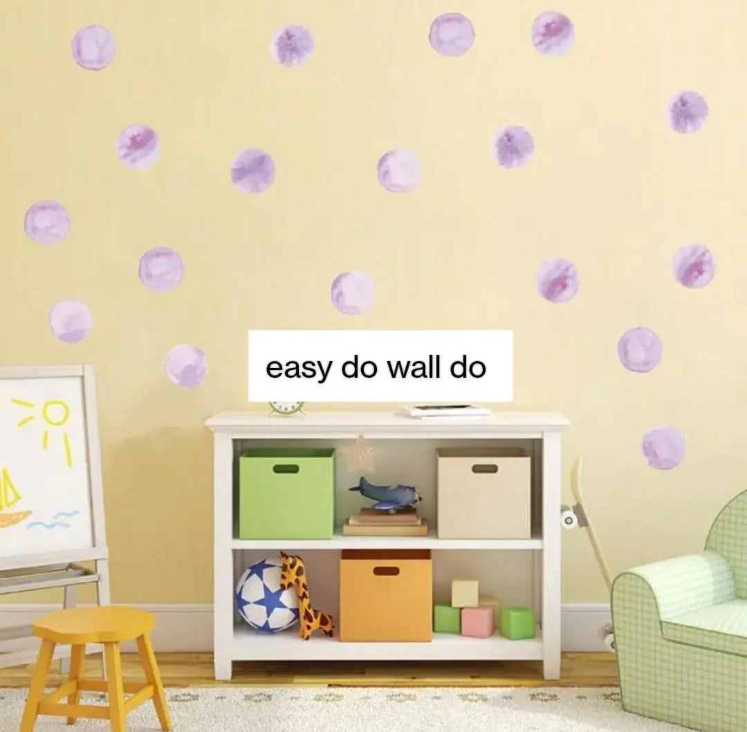 Purple Polka Dot Wall Decals - Stylish Nursery & Home Decor Easy do Wall do