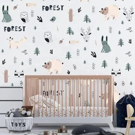 Adorable Forest Friends Wallpaper Easy do Wall do