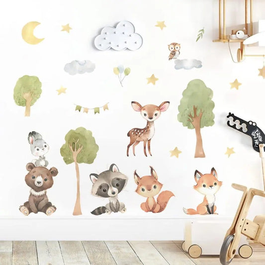 Adorable Forest Animals Nursery Wall Decals Easy do Wall do