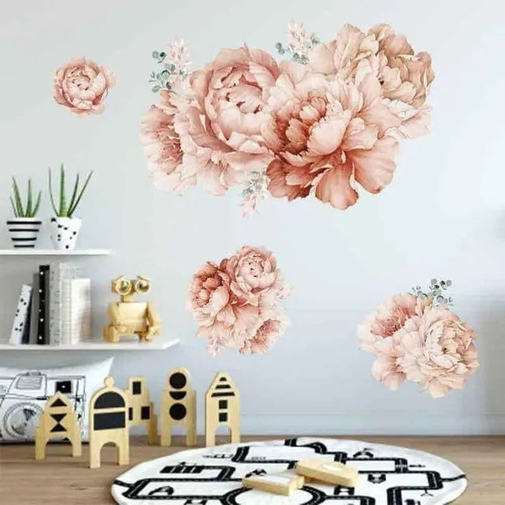 Romantic Peony Wall Stickers Easy do Wall do