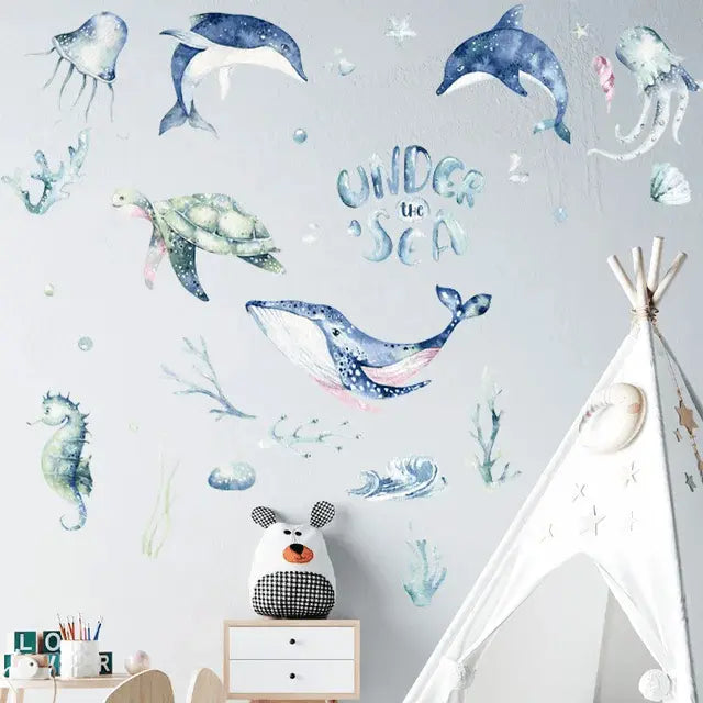 Underwater Ocean Wall Sticker Set Easy do Wall do