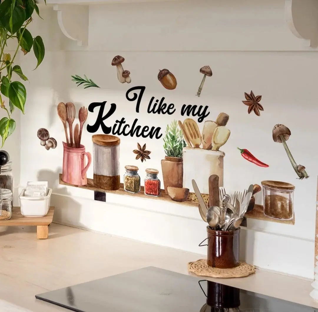 Creative Kitchen English Wall Stickers - Removable And Self-Adhesive Home Decor For Office, Restaurant, And Home Easy do Wall do