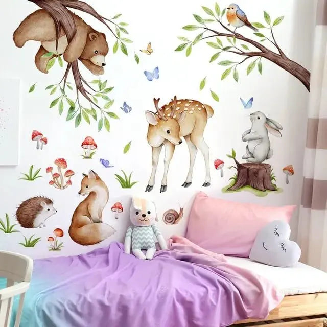 Adorable Baby Safari Animal Wall Stickers Easy do Wall do