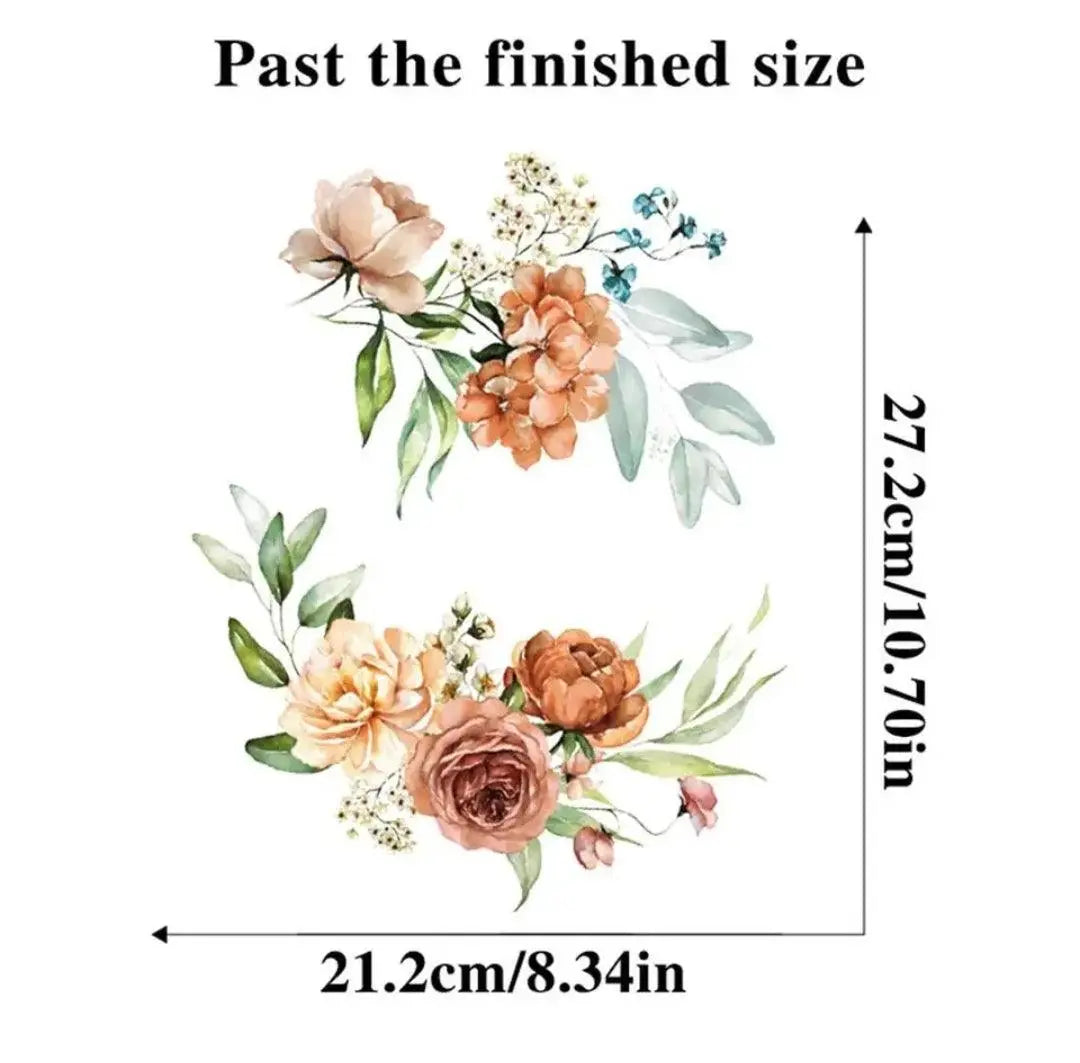 Floral Wreath Wall Sticker Easy do Wall do