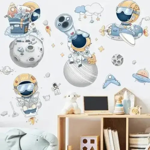 Space Astronaut Wall Stickers Planet - Cosmic Decor - Easy do Wall do