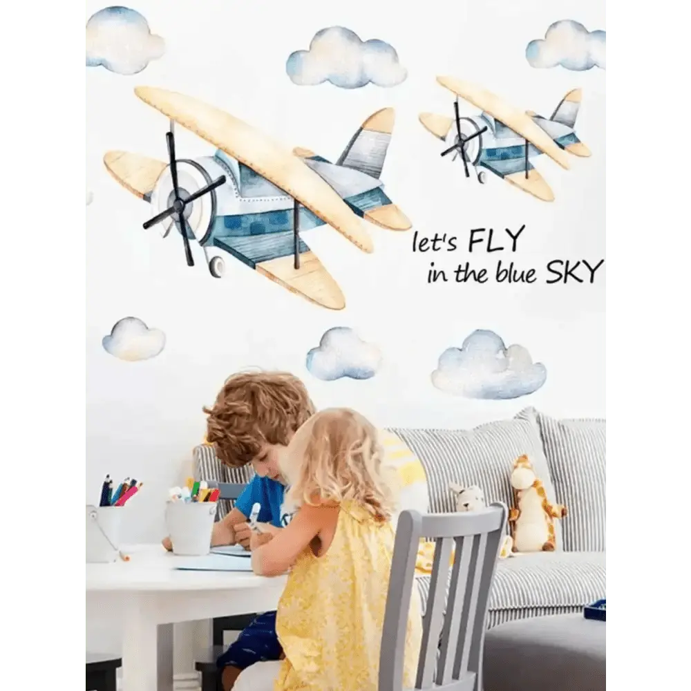 Vintage Airplane Wall Stickers - Kids’ Room Decor - Easy do Wall do
