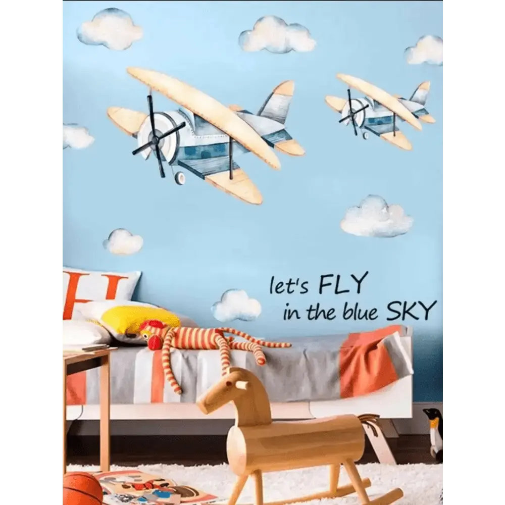Vintage Airplane Wall Stickers - Kids’ Room Decor - Easy do Wall do