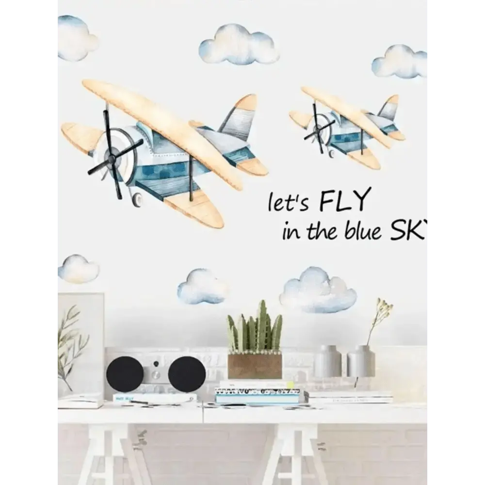 Vintage Airplane Wall Stickers - Kids’ Room Decor - Easy do Wall do