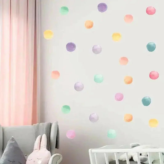 Vinyl Colorful Dot Wall Stickers - Fun and Vibrant Room Decor - Easy do Wall do