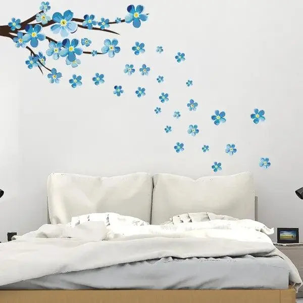 Serene Blue Plum Blossom Wall Decals Easy do Wall do