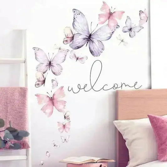 Watercolor Butterfly Wall Stickers - Elegant Home Decor - Easy do Wall do