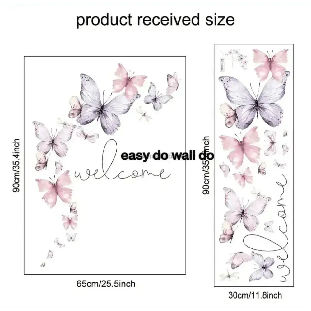 Watercolor Butterfly Wall Stickers - Elegant Home Decor - Easy do Wall do