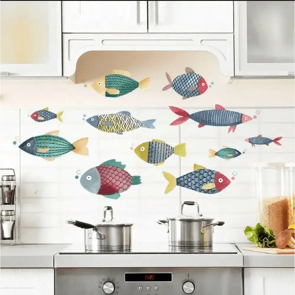Watercolor Fish Wall Stickers - Artistic Ocean Decor - Easy do Wall do
